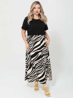 Платье комбинированное с разрезами по низу Dora(фото6)