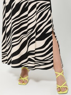 Платье комбинированное с разрезами по низу Dora(фото8)