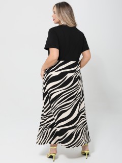 Платье комбинированное с разрезами по низу Dora(фото9)