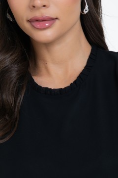 Блузка шифоновая чёрного цвета Diolche(фото4)