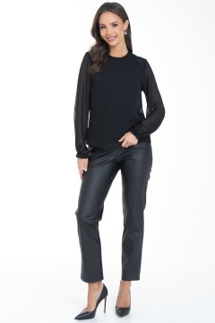 Блузка шифоновая чёрного цвета Diolche(фото2)