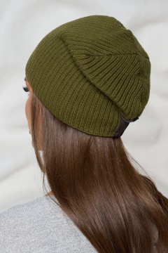 Шапка универсальная цвета хаки Bellovera(фото4)