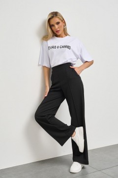 Брюки трикотажные чёрные с карманами Jetty(фото2)