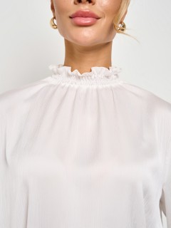 Блузка белая из шифона-жатки Jetty(фото11)