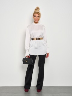 Блузка белая из шифона-жатки Jetty(фото10)