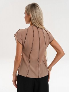 Блузка бежевая из шифона Jetty(фото7)