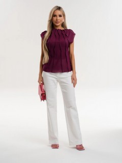 Блузка из шифона цвета слива Jetty(фото4)