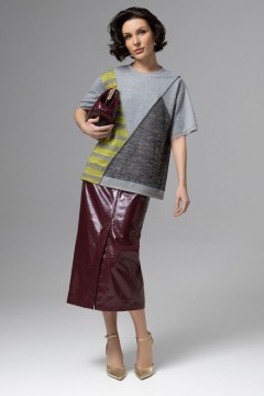 Футболка трикотажная с акцентными строчками Charutti(фото2)