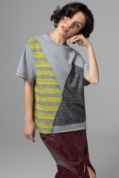 Футболка трикотажная с акцентными строчками Charutti(фото3)