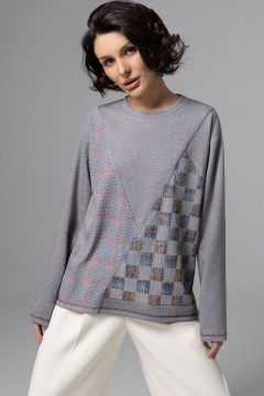 Лонгслив серый с акцентными швами Charutti(фото3)