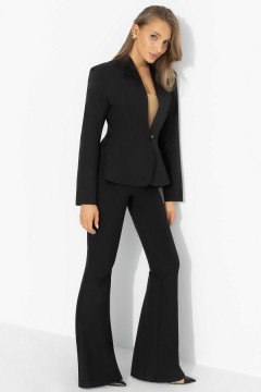 Жакет чёрный с декоративным воротником Charutti(фото2)