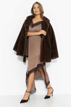 Платье‑комбинация из шёлка коричневого цвета Charutti(фото2)