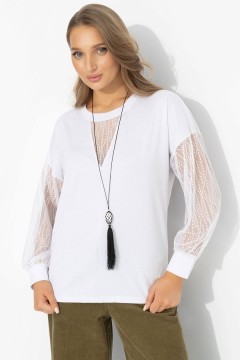 Футболка белая с длинным рукавом Charutti