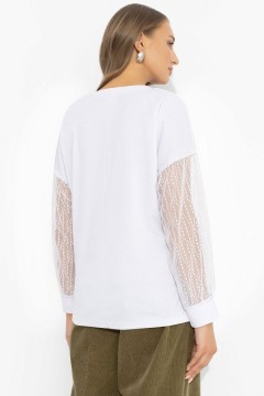 Футболка белая с длинным рукавом Charutti(фото5)