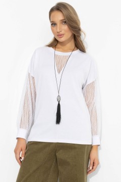 Футболка белая с длинным рукавом Charutti(фото6)