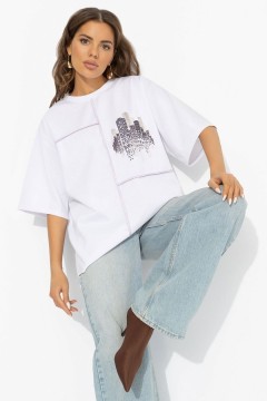 Футболка белая со швами наружу Charutti