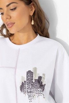 Футболка белая со швами наружу Charutti(фото3)