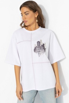 Футболка белая со швами наружу Charutti(фото6)