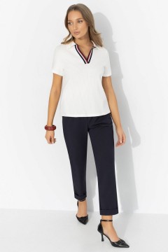 Футболка-поло белая с коротким рукавом Charutti(фото2)