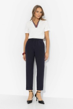 Брюки тёмно-синие на резинке  Charutti(фото5)