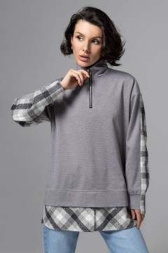 Свитшот серый комбинированный Charutti