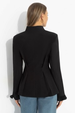 Жакет чёрный приталенного силуэта Charutti(фото6)