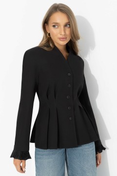 Жакет чёрный приталенного силуэта Charutti(фото5)