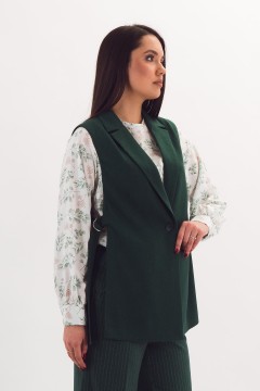 Жилет тёмно-зелёный в полоску Braslava(фото6)