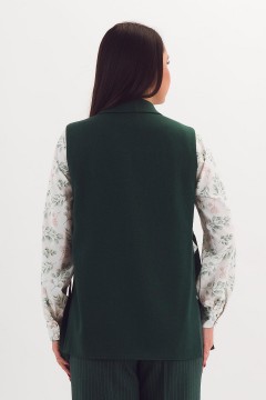 Жилет тёмно-зелёный в полоску Braslava(фото7)