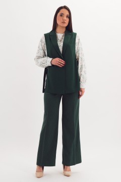 Жилет тёмно-зелёный в полоску Braslava(фото2)