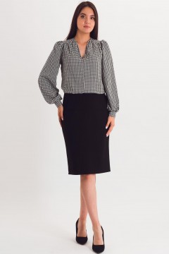 Юбка-карандаш светло-зелёная из искусственной замши Braslava(фото2)