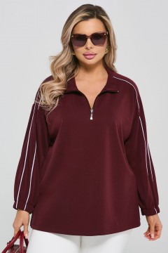 Джемпер из трикотажа бордового цвета Dora