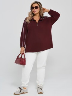 Джемпер из трикотажа бордового цвета Dora(фото2)