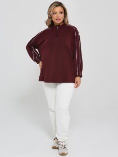 Джемпер из трикотажа бордового цвета Dora(фото5)