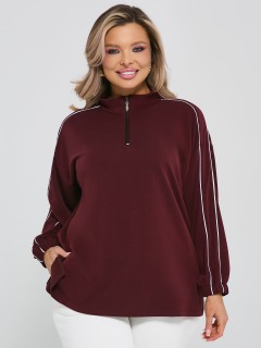 Джемпер из трикотажа бордового цвета Dora(фото3)