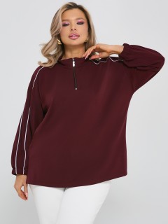 Джемпер из трикотажа бордового цвета Dora(фото6)