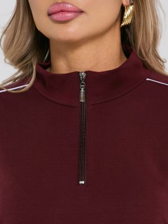 Джемпер из трикотажа бордового цвета Dora(фото4)