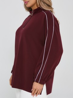 Джемпер из трикотажа бордового цвета Dora(фото7)