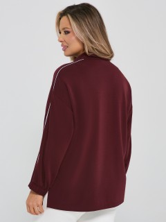 Джемпер из трикотажа бордового цвета Dora(фото8)