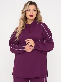 Джемпер из трикотажа бордового цвета Dora(фото3)