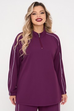 Джемпер из трикотажа бордового цвета