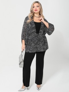 Блузка-накидка чёрная Dora(фото9)