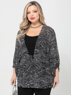 Блузка-накидка чёрная Dora(фото8)