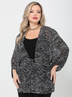 Блузка-накидка чёрная Dora(фото3)