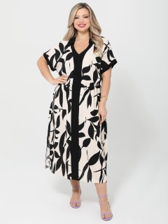 Платье бежевое с разрезами по низу Dora(фото4)