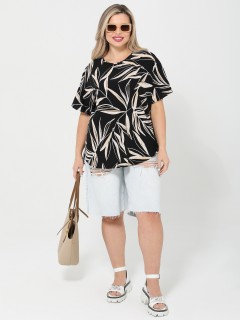 Блузка чёрная с короткими рукавами Dora(фото5)