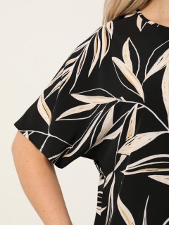 Блузка чёрная с короткими рукавами Dora(фото6)