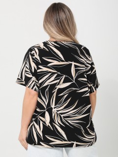 Блузка чёрная с короткими рукавами Dora(фото7)
