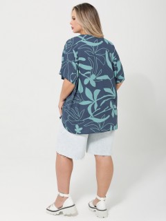 Блузка синяя с короткими рукавами Dora(фото8)