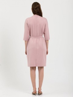 Платье трикотажное розовое с брошкой Priz(фото4)